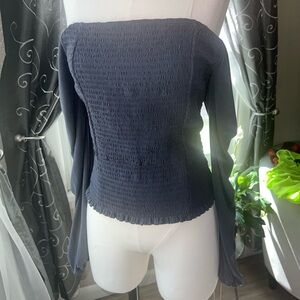 Lucky Brand Ribbed Top of the shoulder top